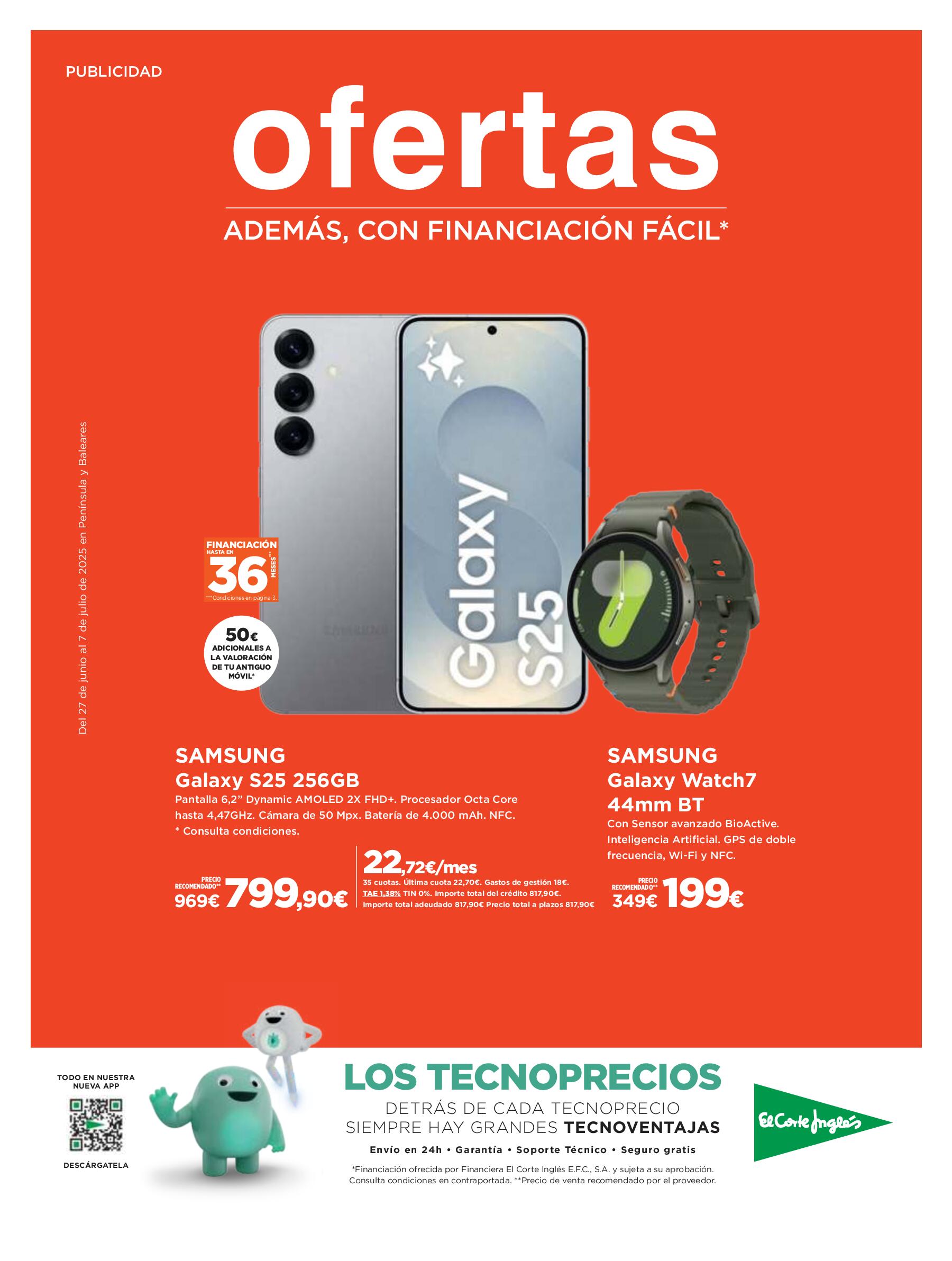 Los tecnoprecios: ofertas con financiación fácil El Corte Inglés. Página 01