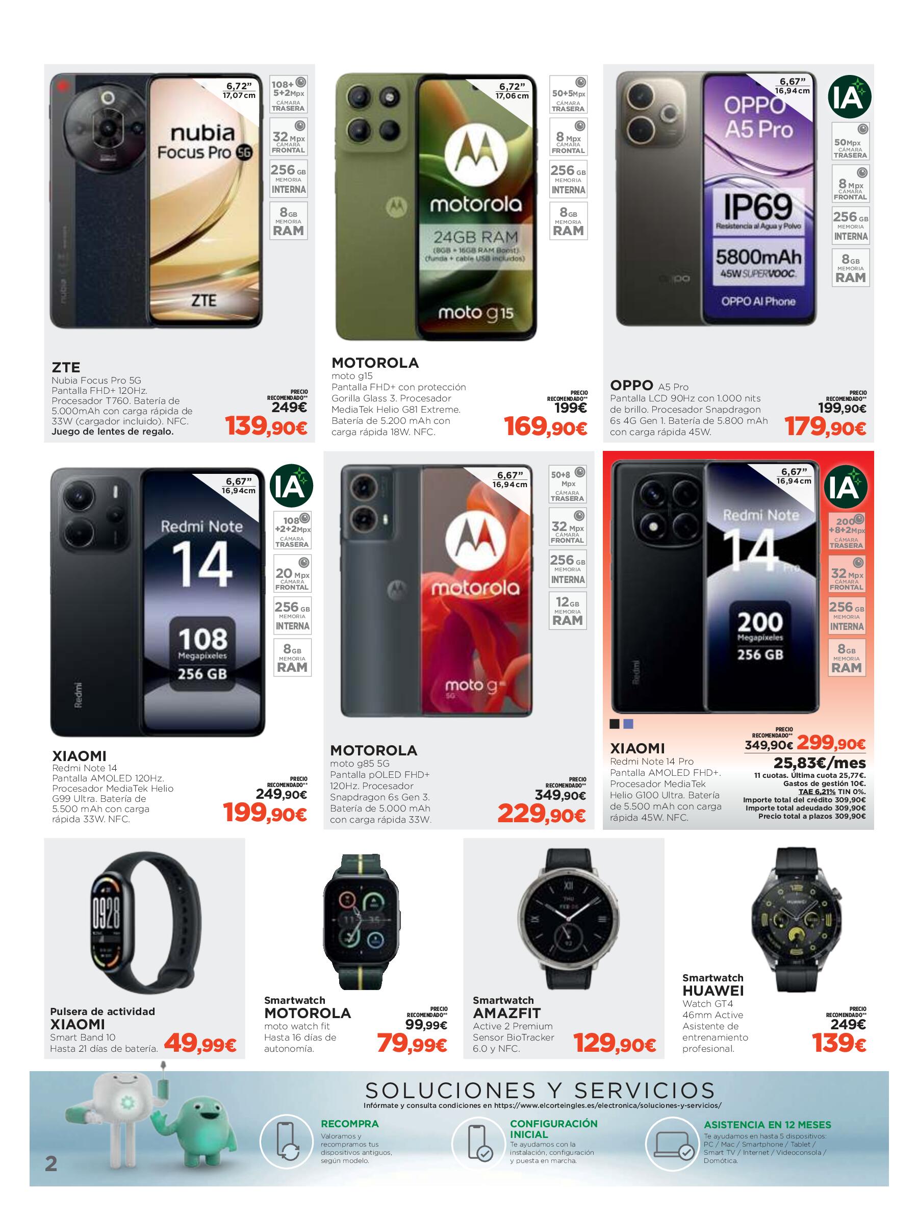 Los tecnoprecios: ofertas con financiación fácil El Corte Inglés. Página 02