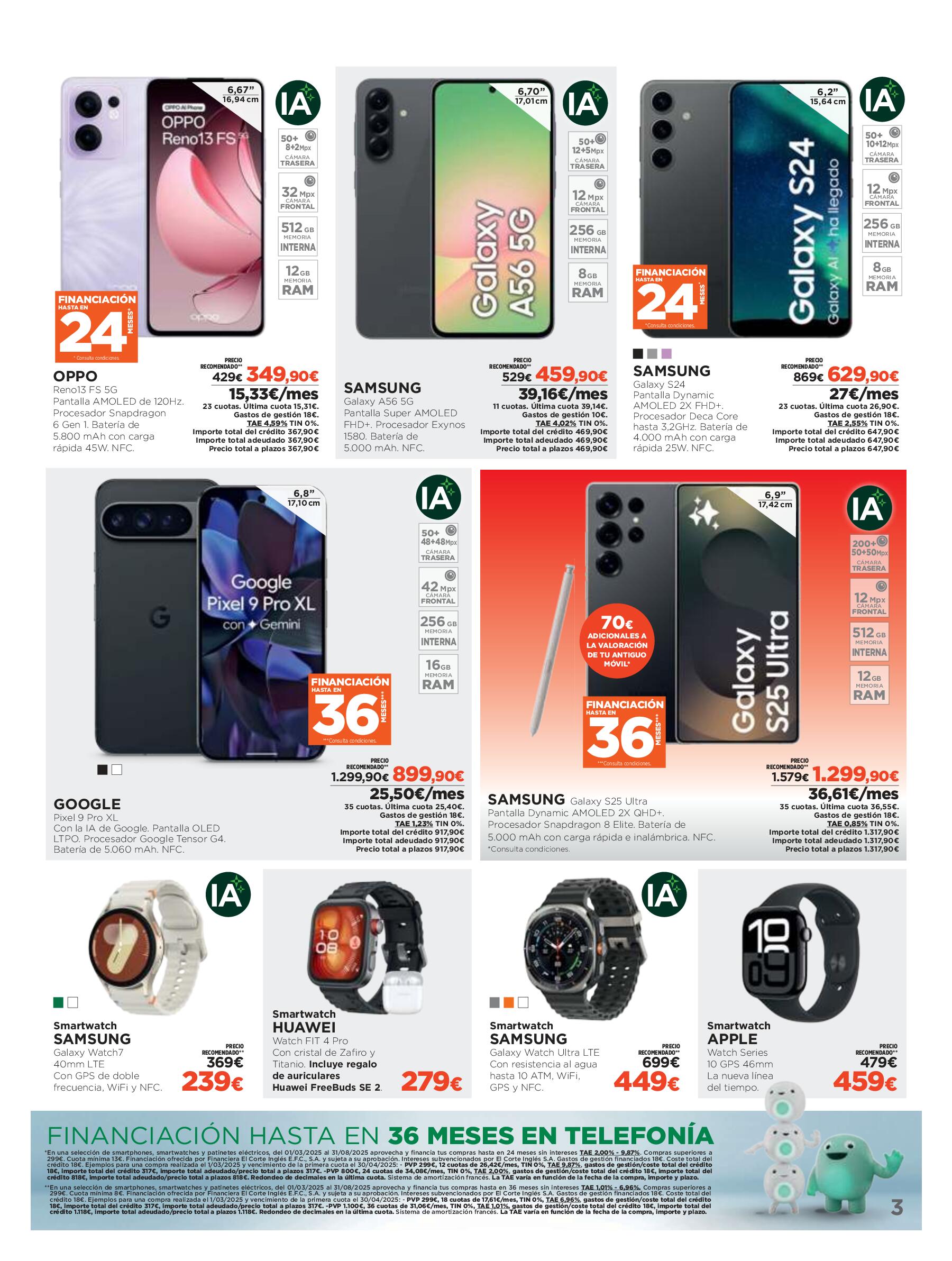 Los tecnoprecios: ofertas con financiación fácil El Corte Inglés. Página 03
