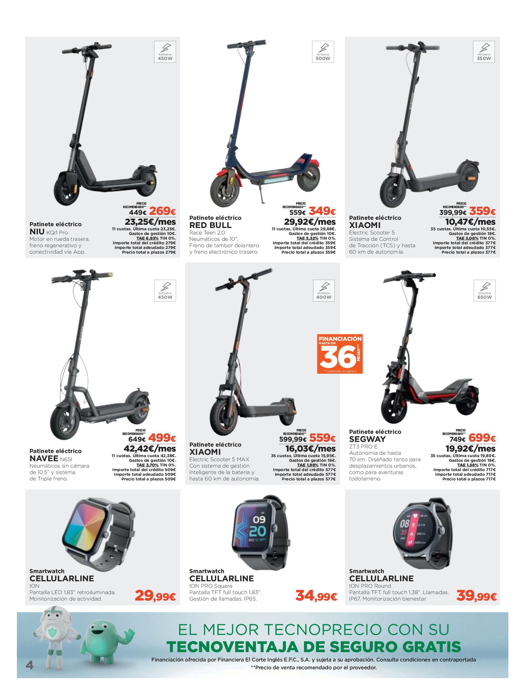 Los tecnoprecios: ofertas con financiación fácil El Corte Inglés. Página 04