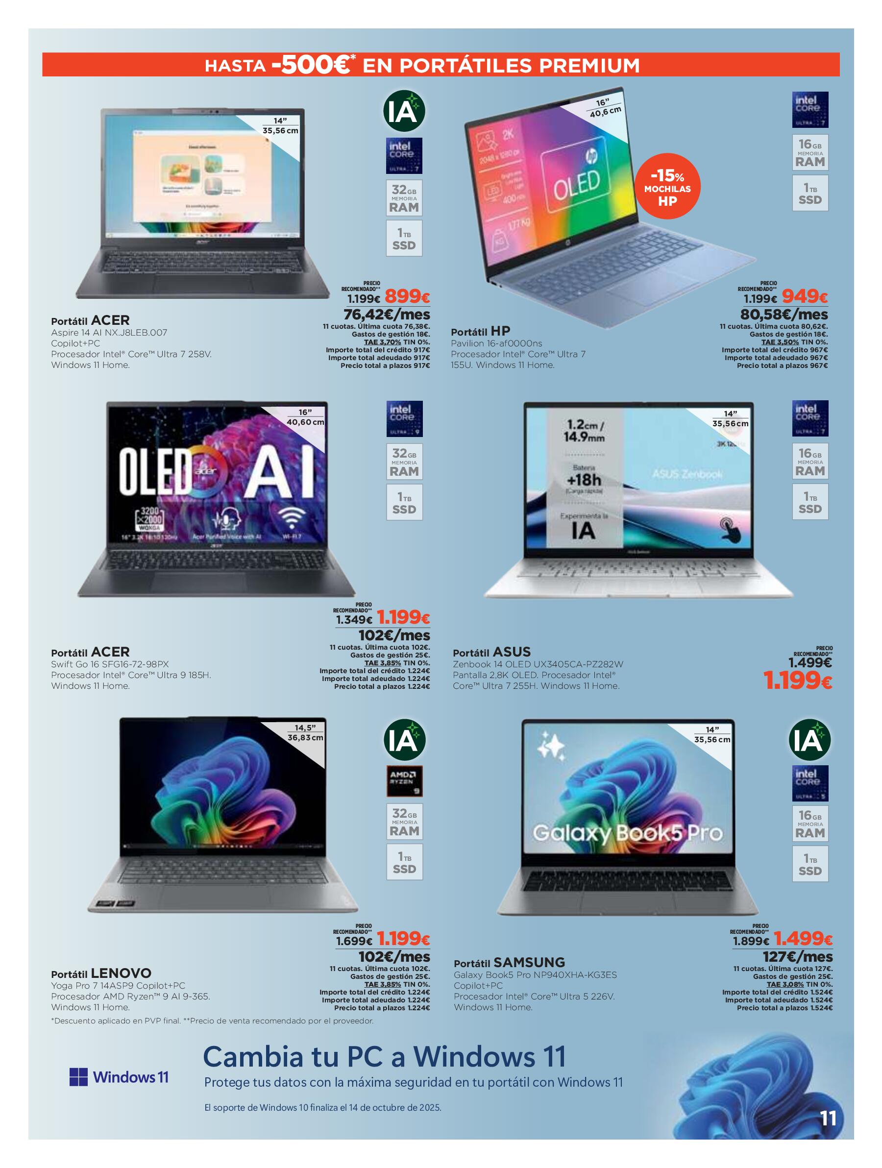 Los tecnoprecios: ofertas con financiación fácil El Corte Inglés. Página 11