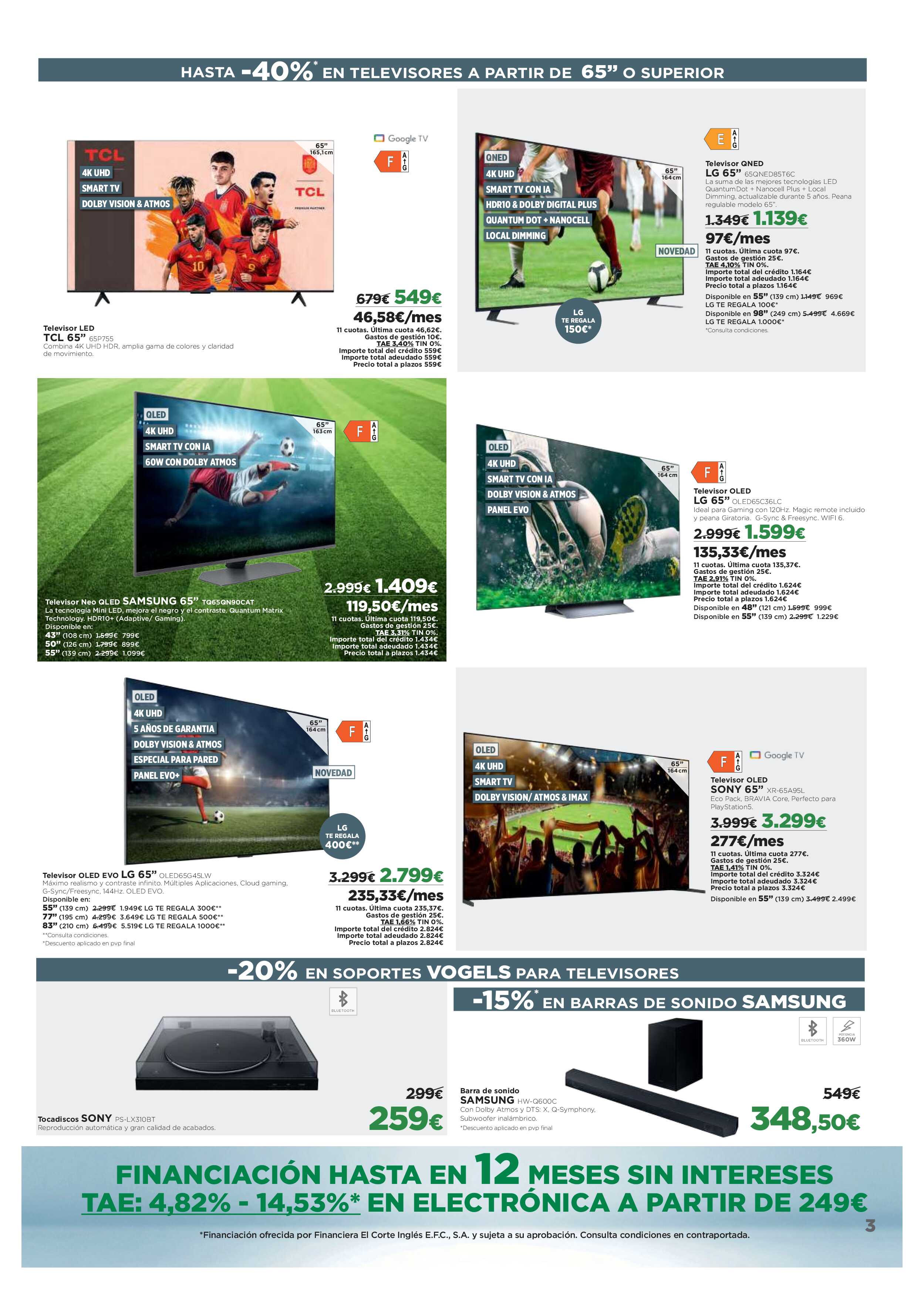 Ofertas electrónica El Corte Inglés. Página 03