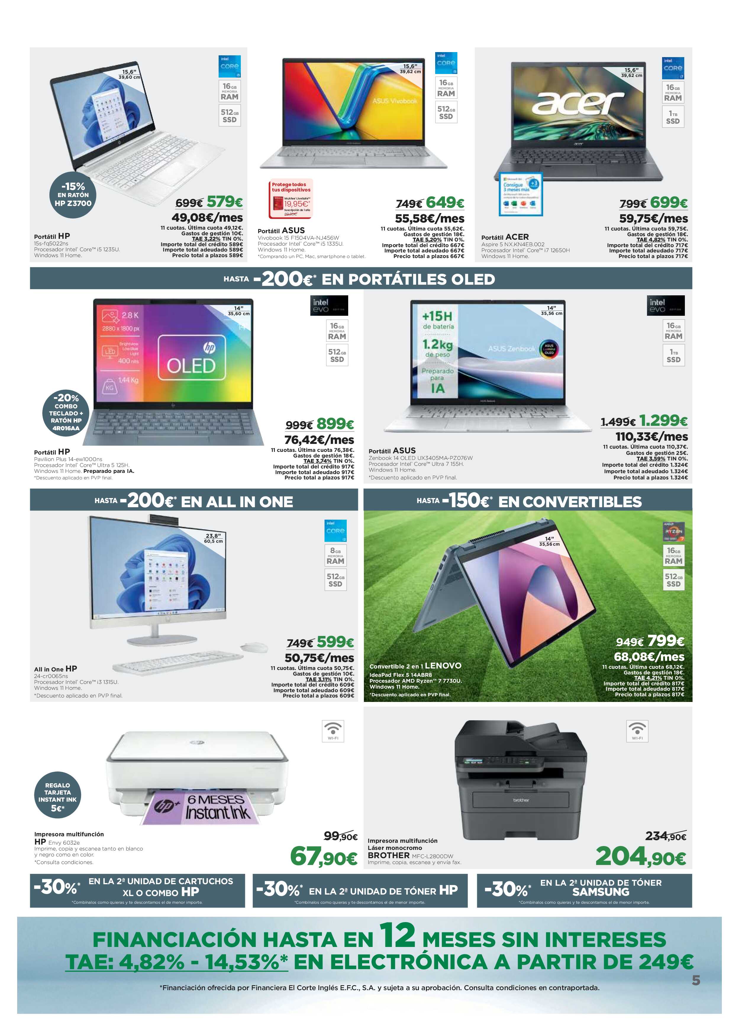 Ofertas electrónica El Corte Inglés. Página 05