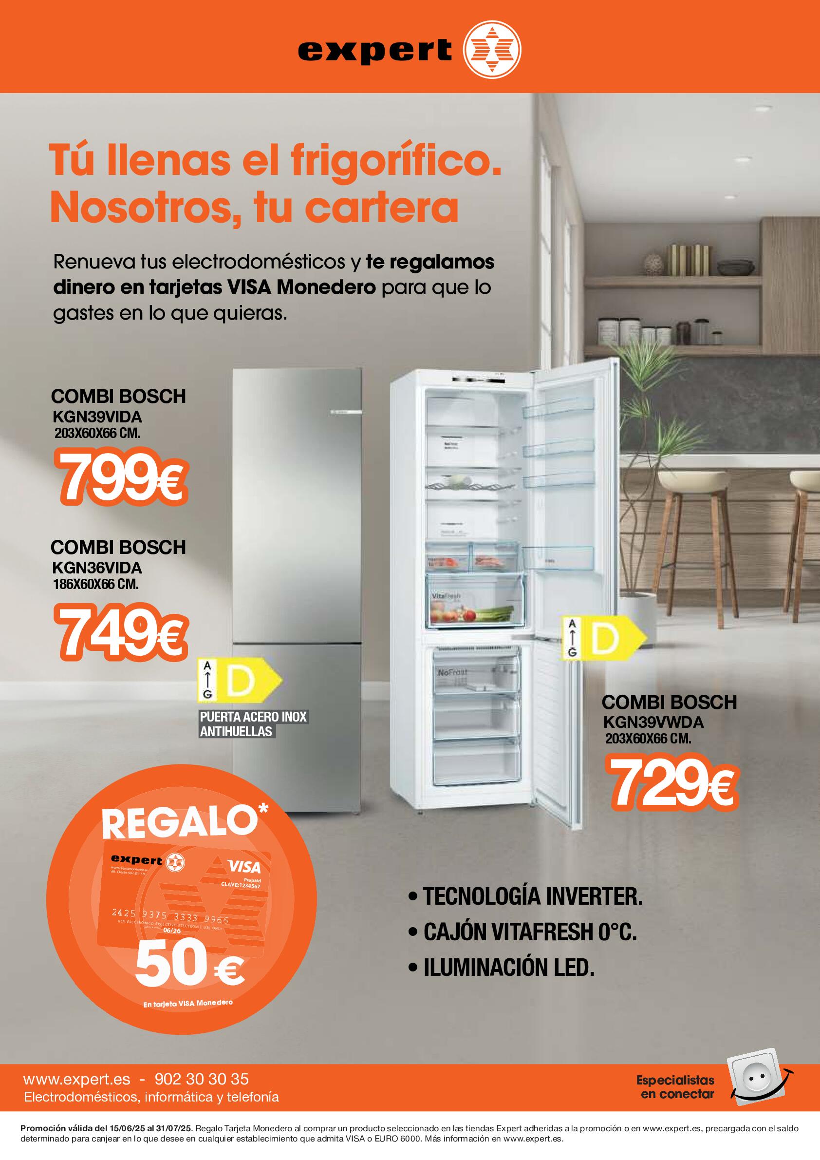Tú llenas el frigorífico. Nosotros, tu cartera Expert. Página 01