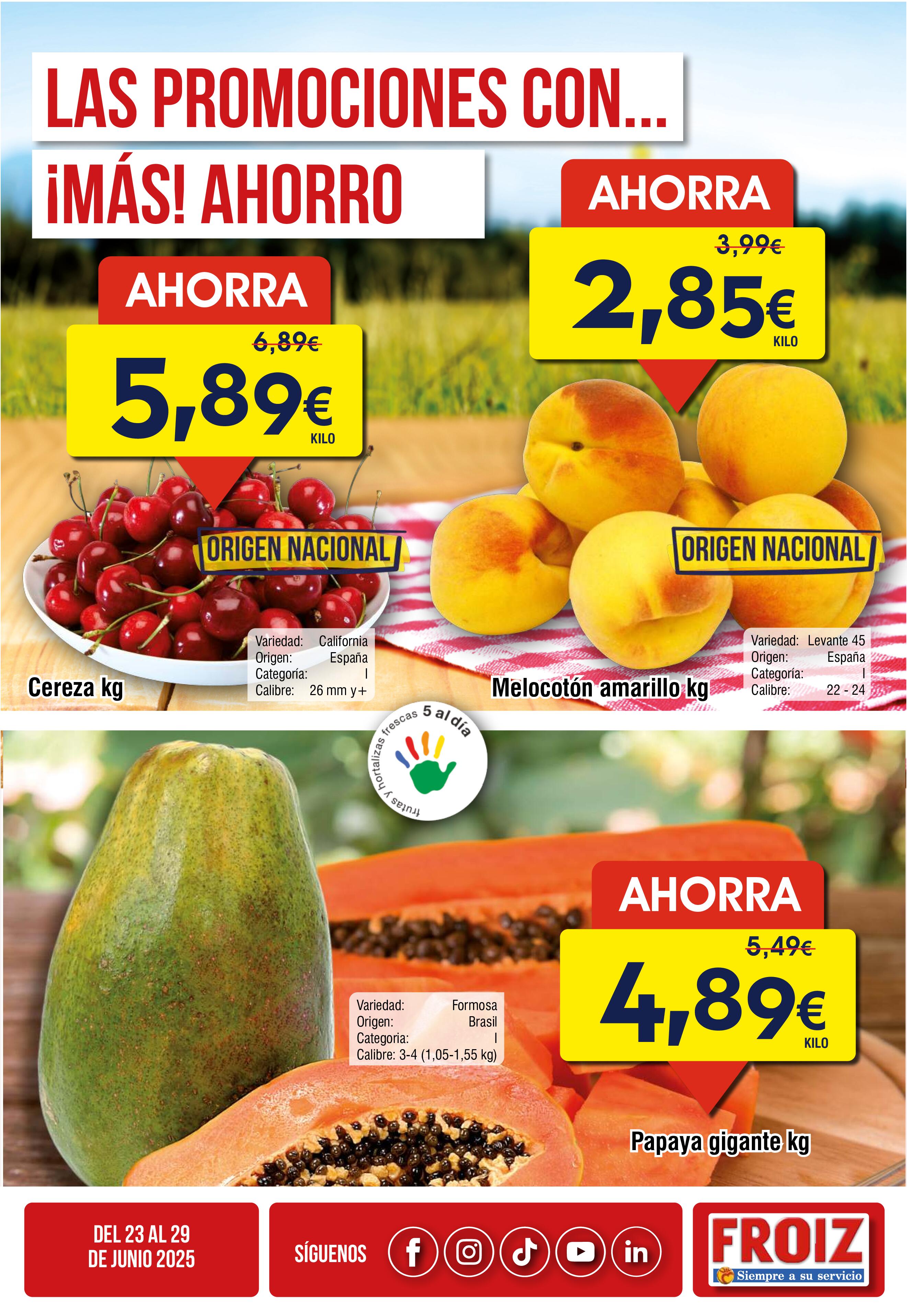 Las promociones con más ahorro Froiz. Página 01