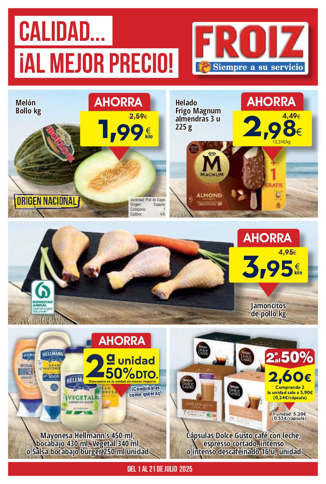 Súper Froiz. Calidad al mejor precio Froiz. Página 01