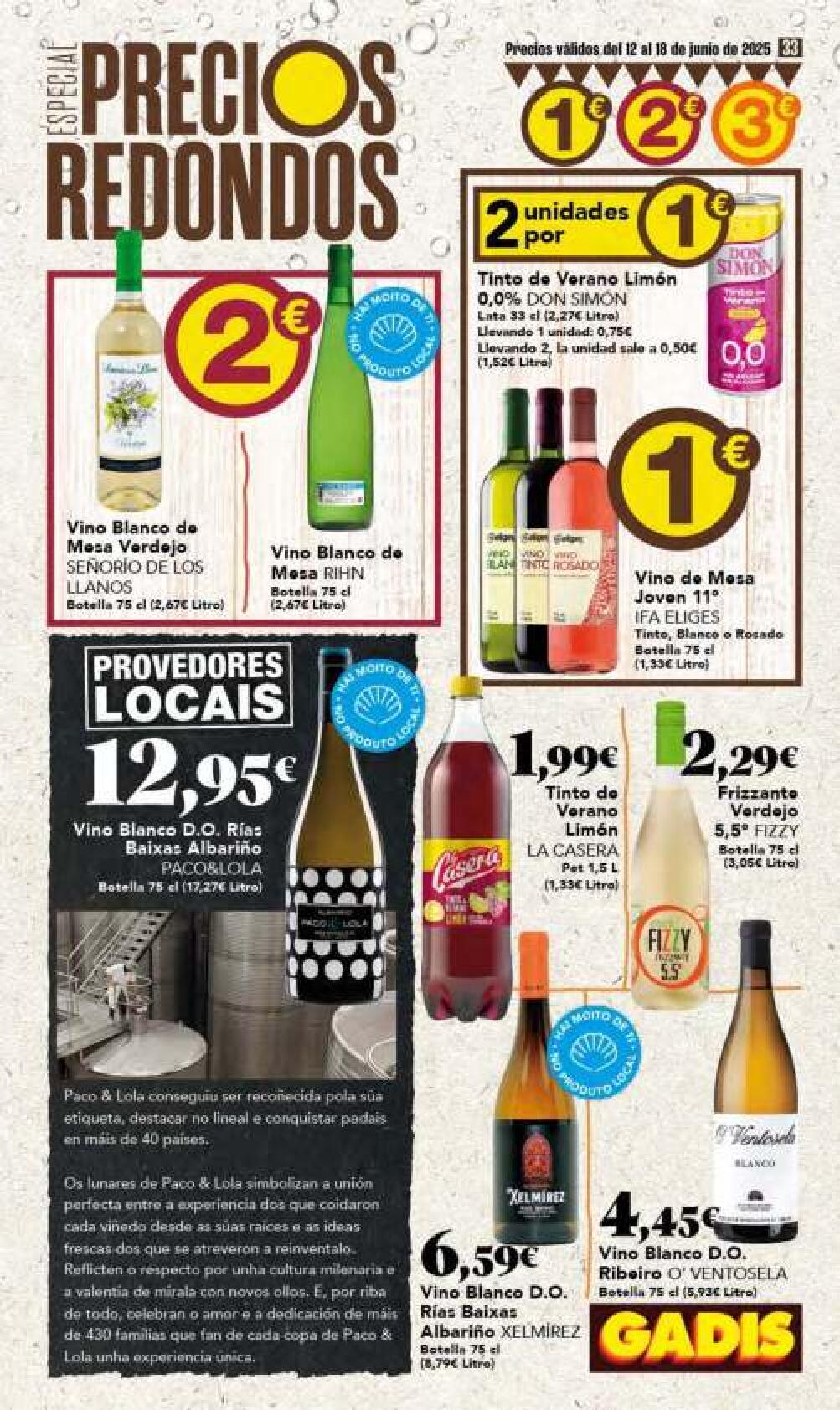 Precios redondos Gadis. Página 33