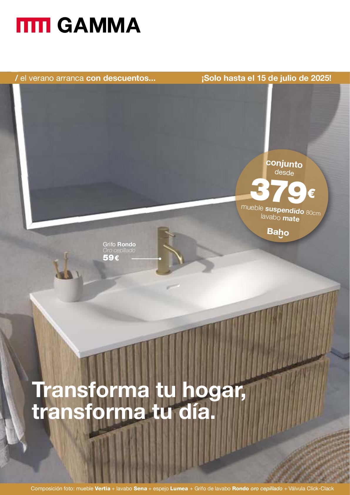 Transforma tu hogar, transforma tu día Gamma. Página 01