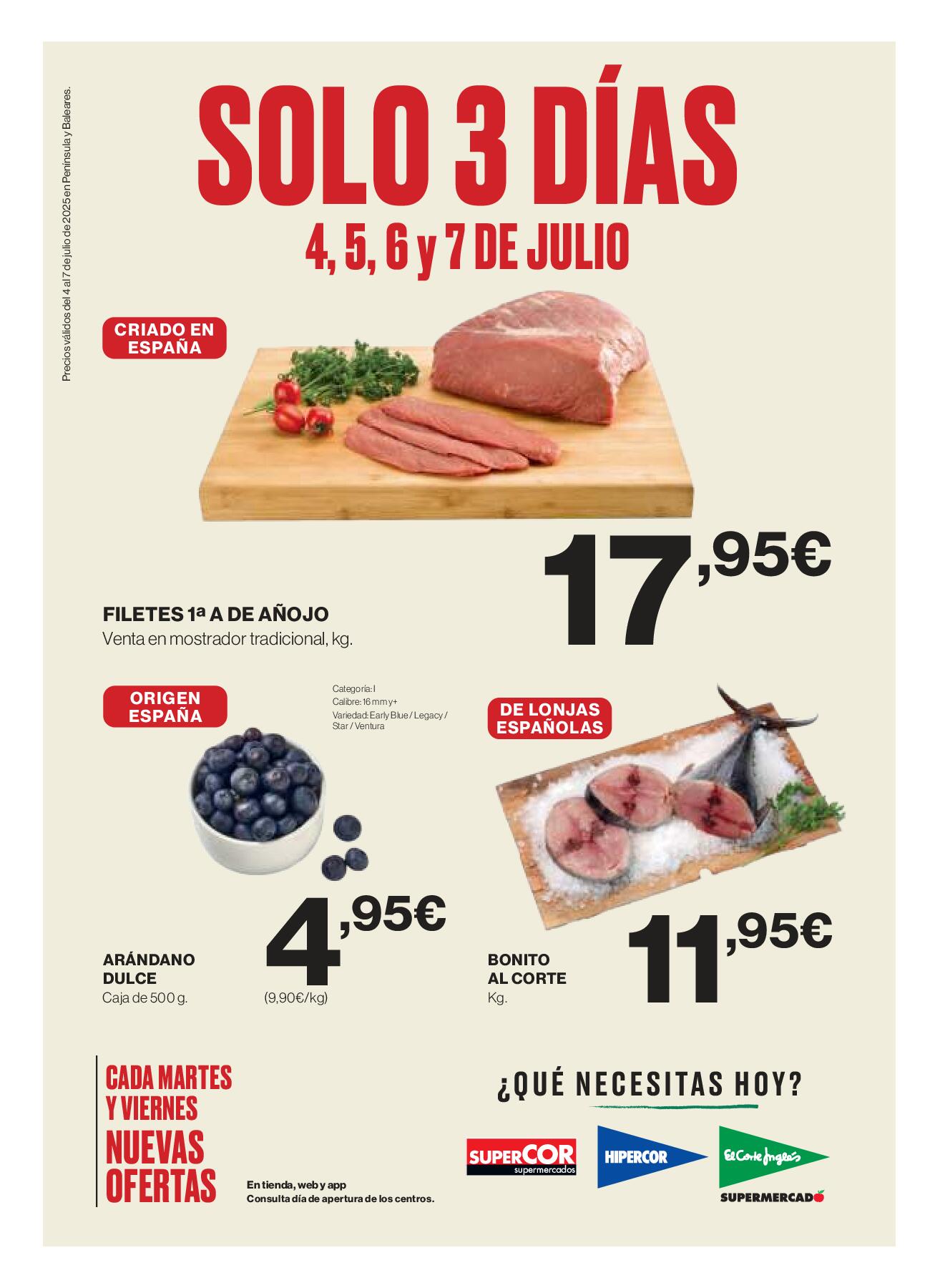 Solo 3 días Hipercor. Página 01