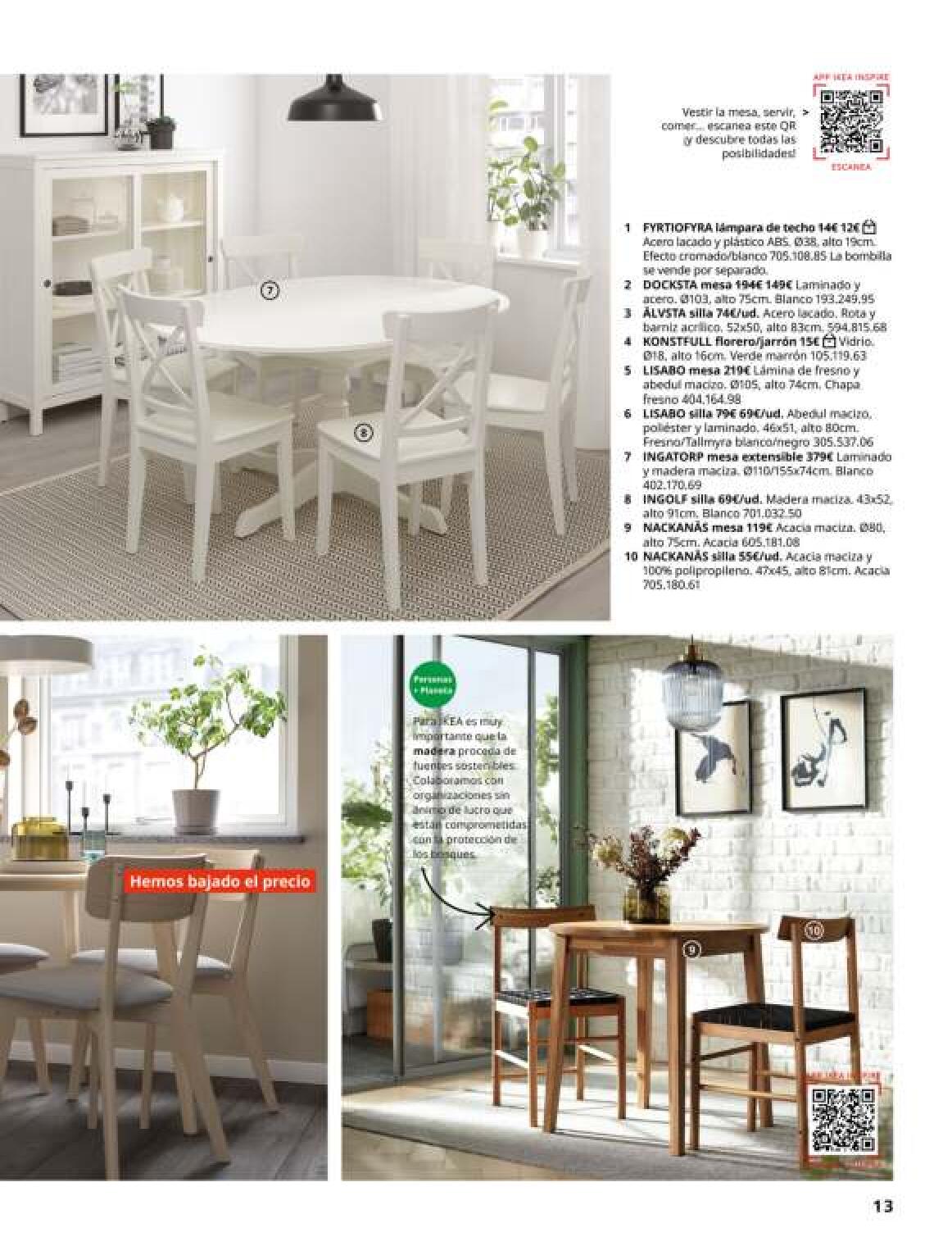 Catálogo comedores IKEA. Página 13