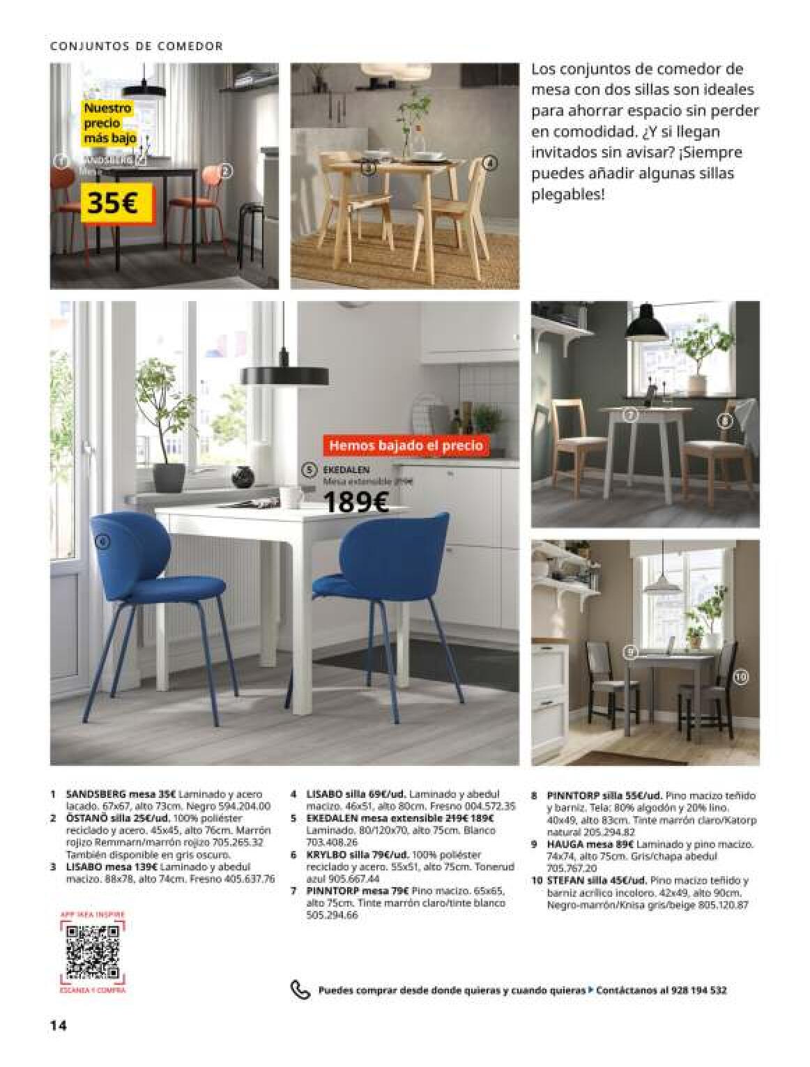 Catálogo comedores IKEA. Página 14