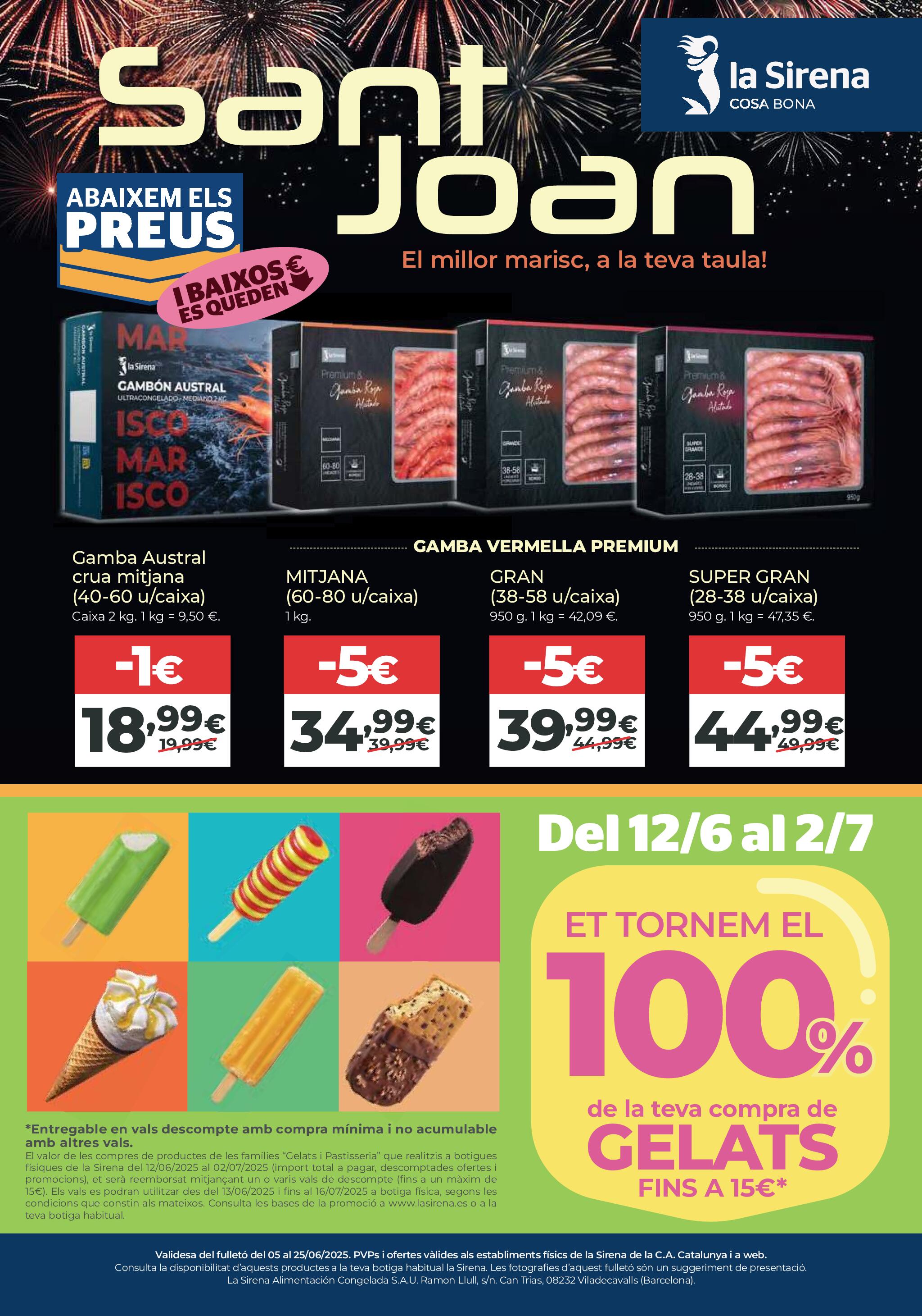 Ofertas Sant Joan Cataluña La Sirena. Página 01