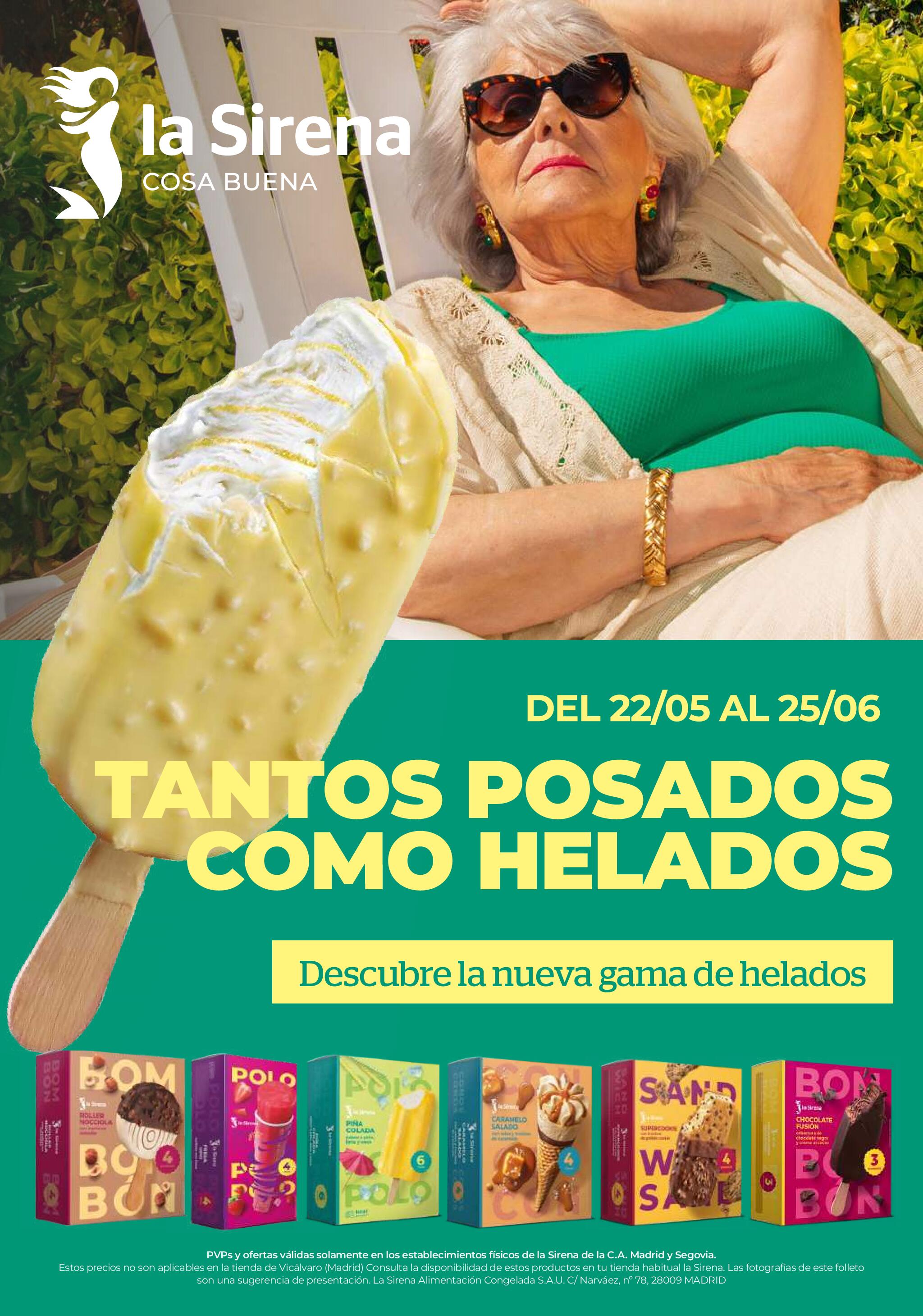 Tanto posados como helados La Sirena. Página 01