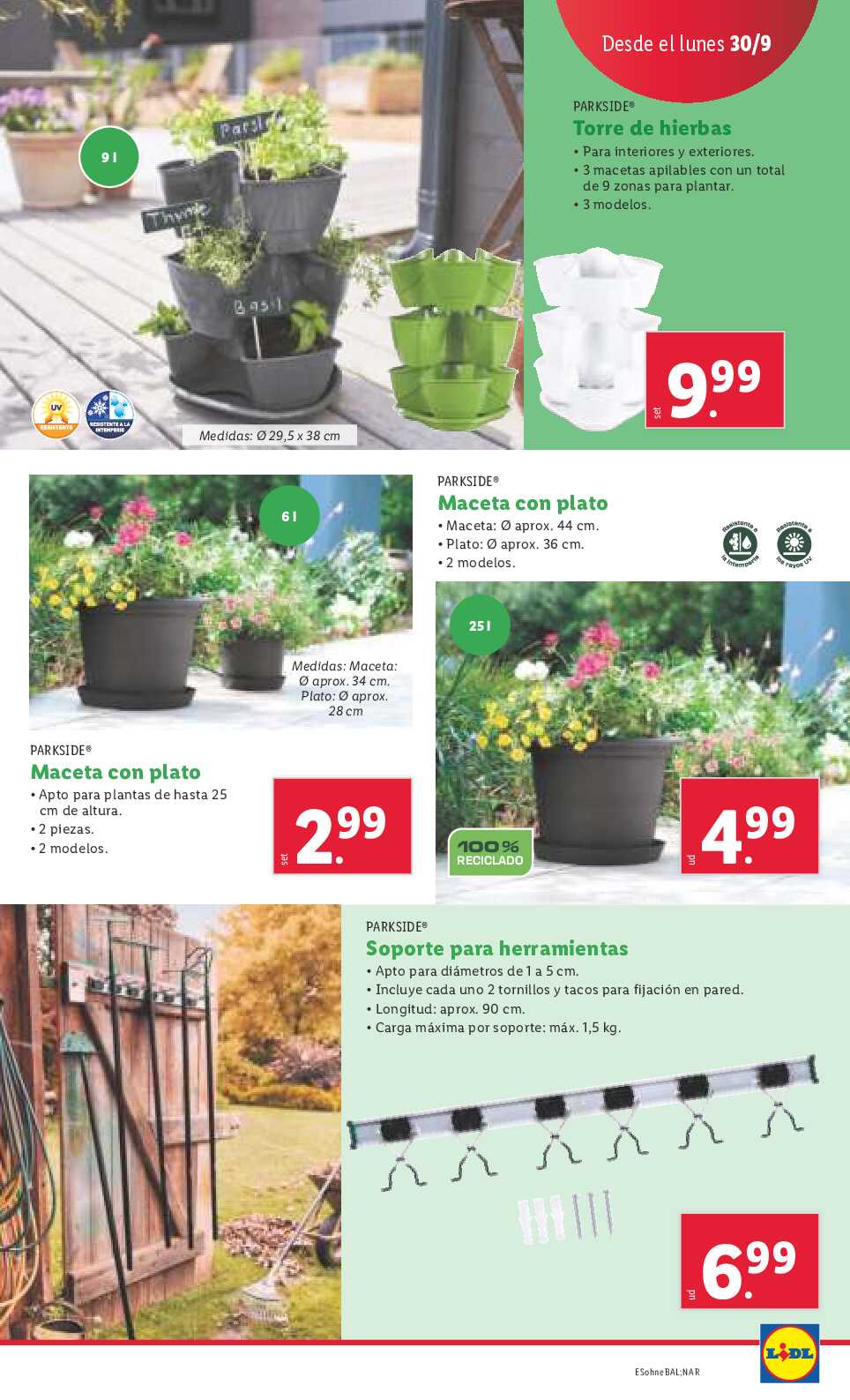 Folleto semanal bazar Lidl. Página 09