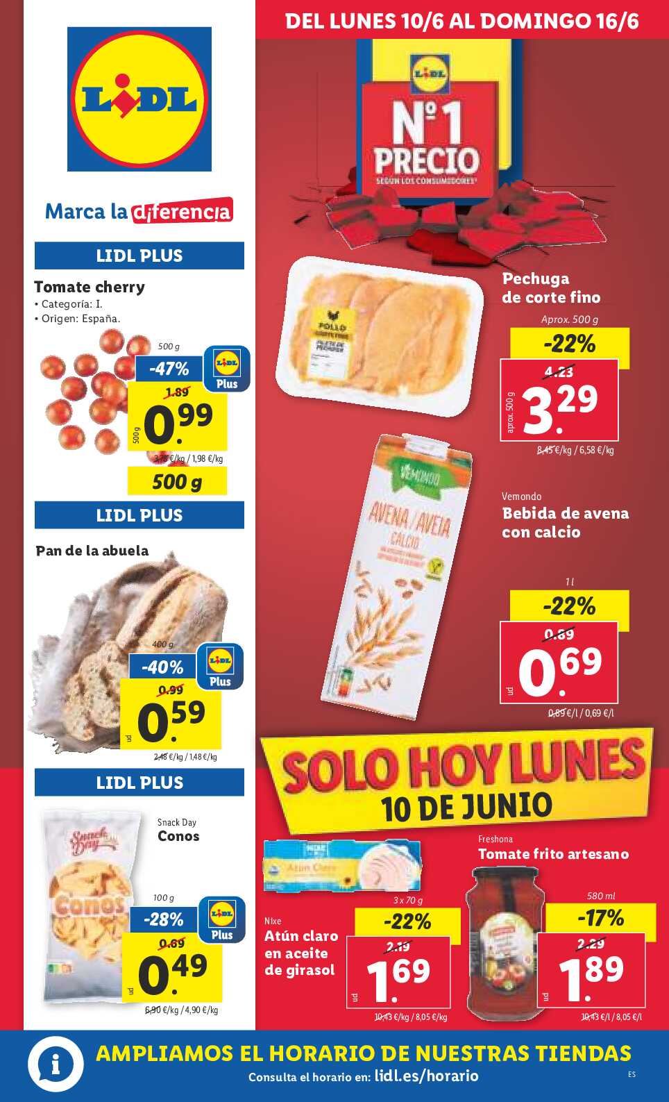 Folleto semanal Lidl. Página 01