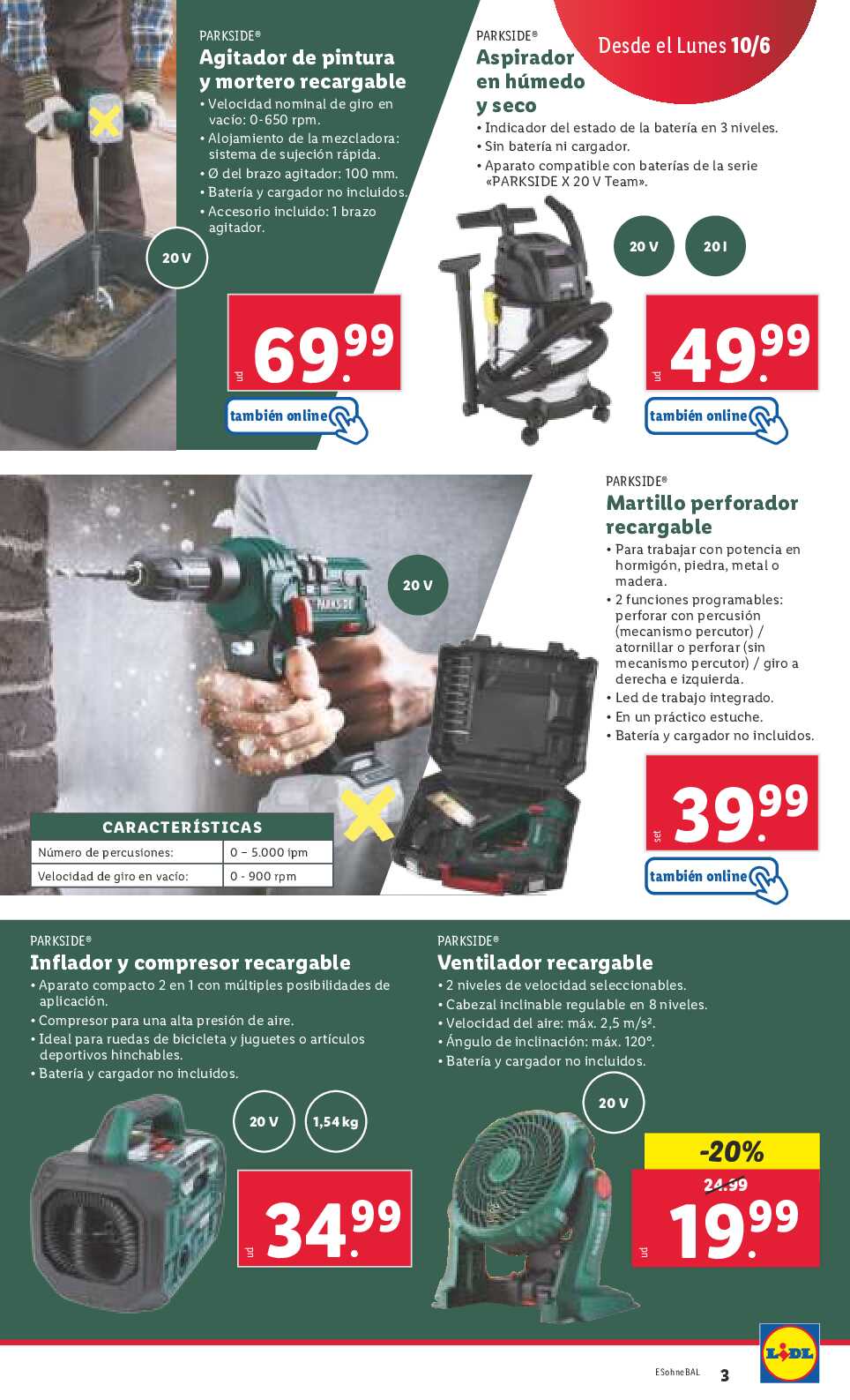 Folleto semanal bazar Lidl. Página 03