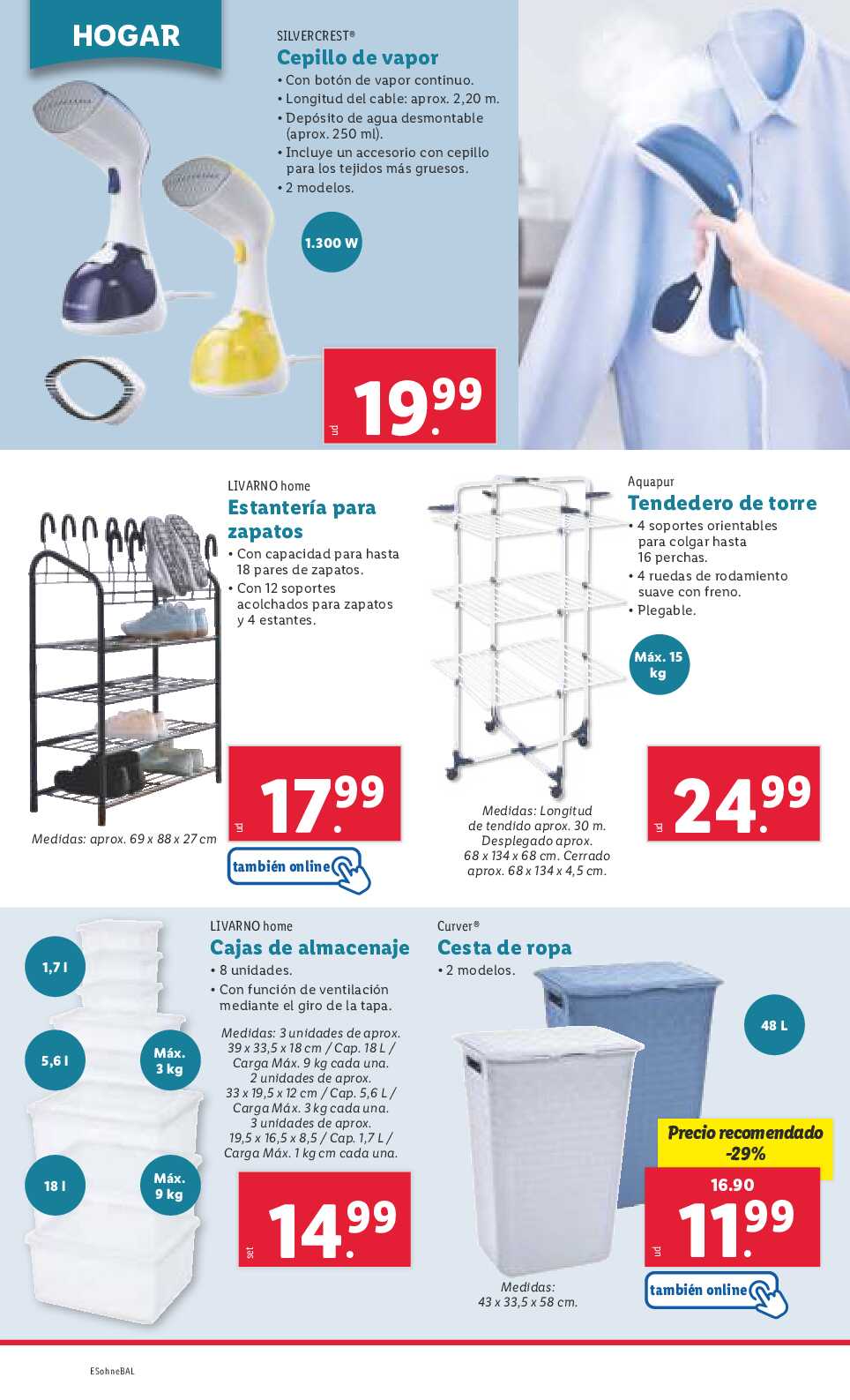 Folleto semanal bazar Lidl. Página 14