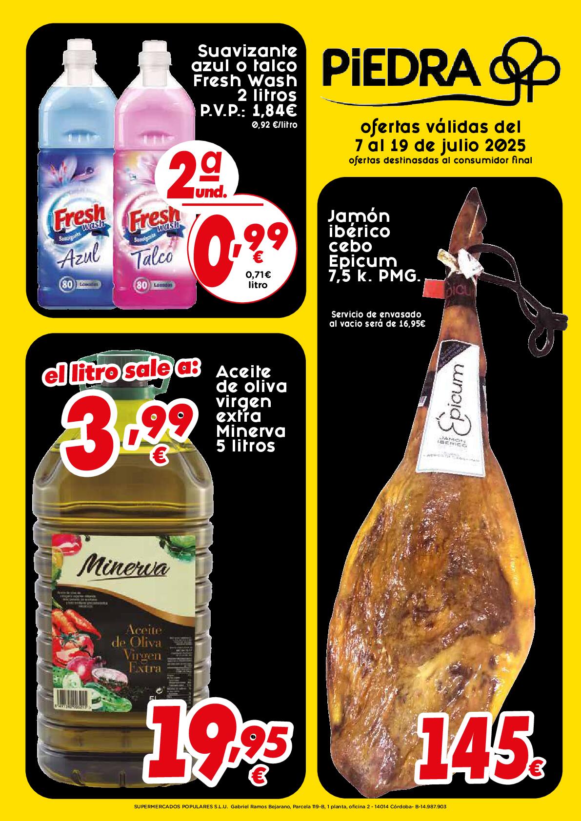 Ofertas del 7 al 19 de julio Piedra. Página 01