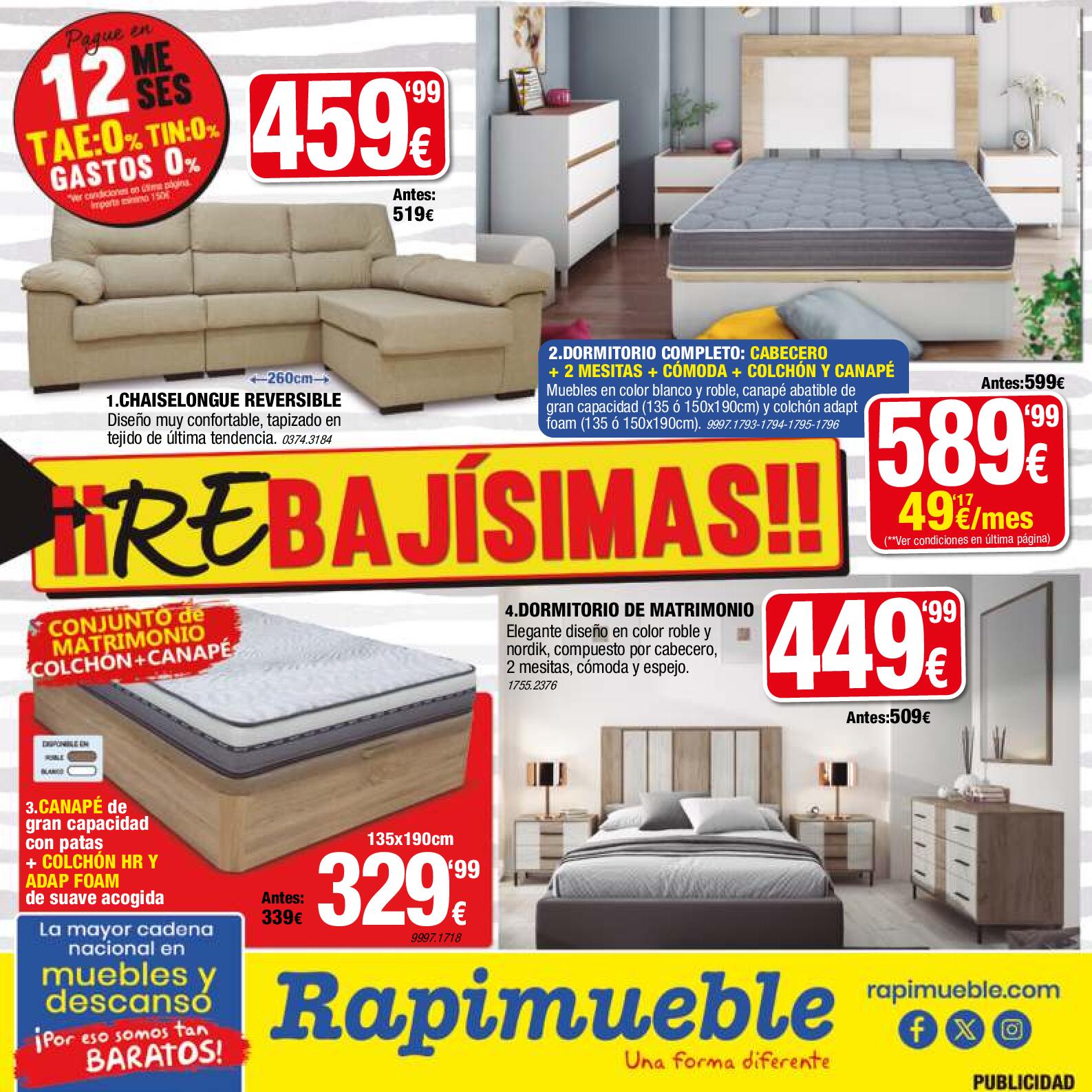 Rebajas de julio Rapimueble. Página 01