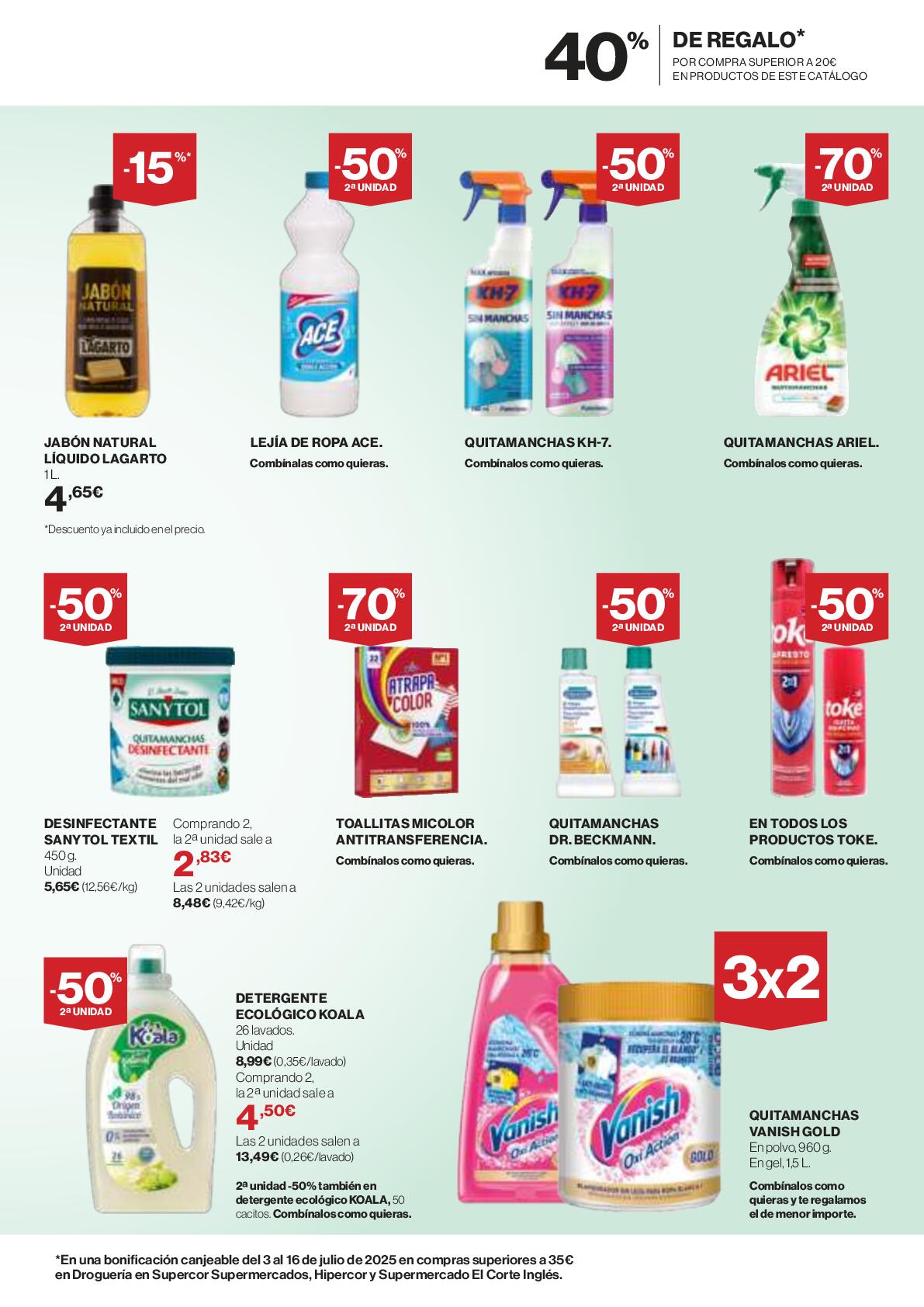 Limpieza y cuidado del hogar Supercor. Página 05