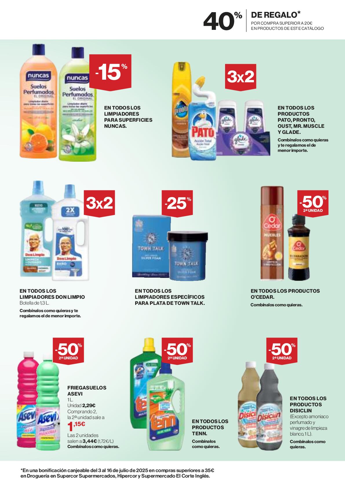 Limpieza y cuidado del hogar Supercor. Página 09