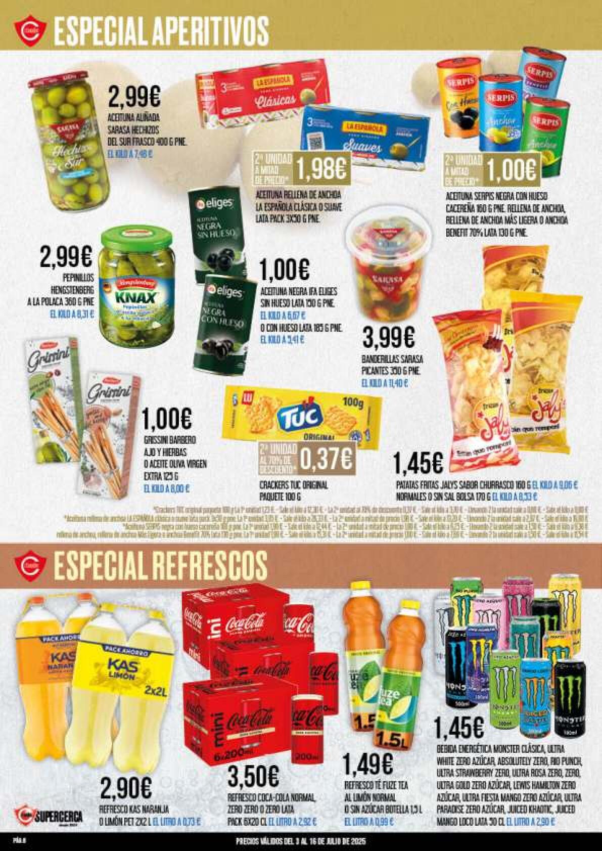 Especial helados, aperitivos y refrescos Supermercado Claudio. Página 08