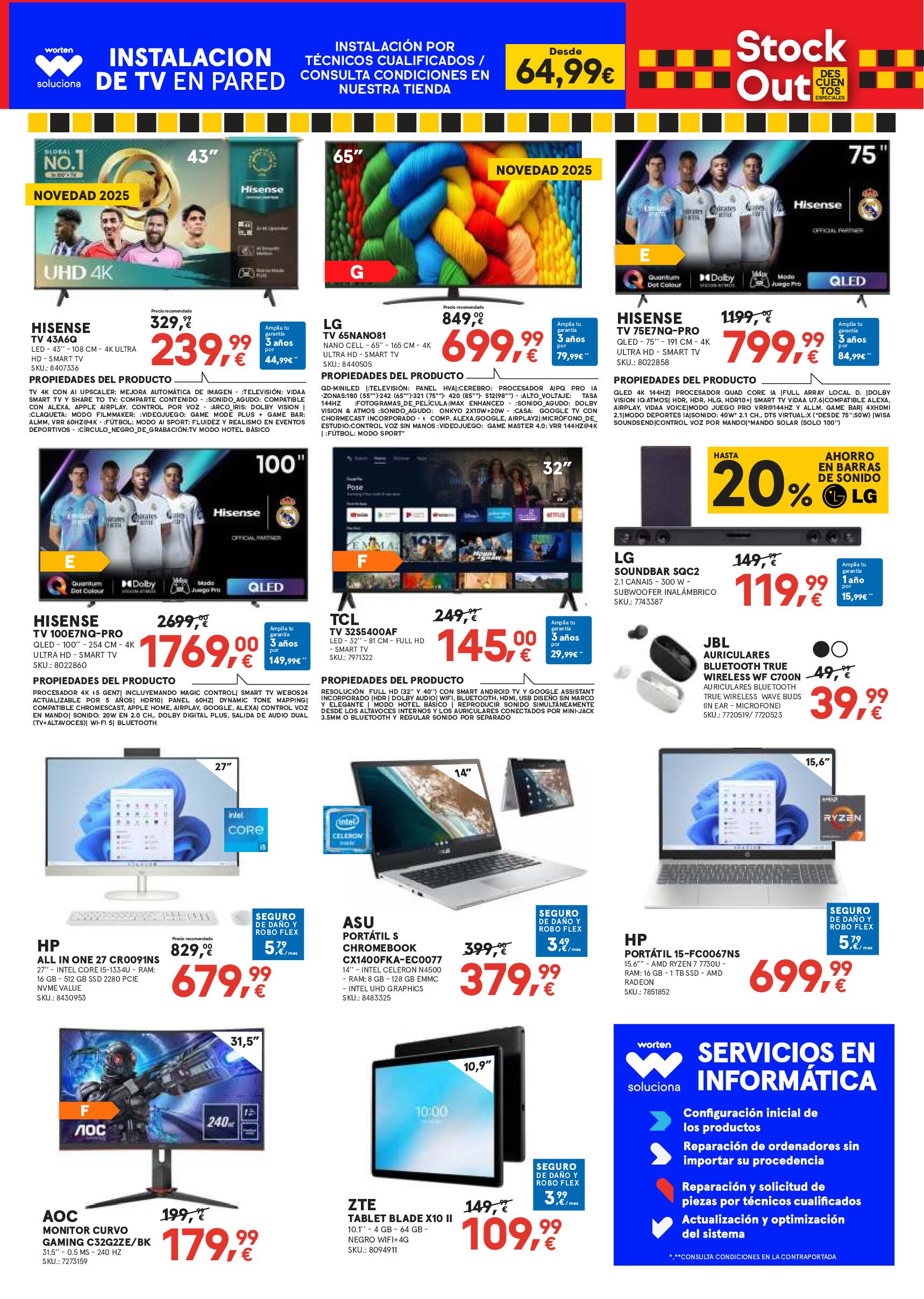 Stock out: descuentos especiales Worten. Página 03