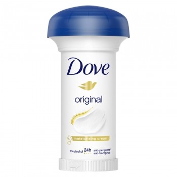 Desodorante en crema antitranspirante 24h 0% Alcohol Original Dove 50 ml.