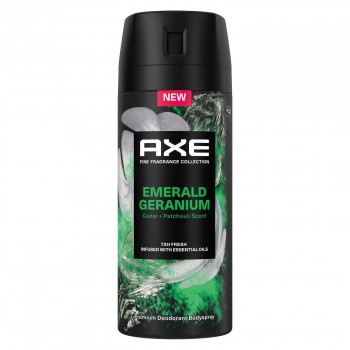 Desodorante en spray Emerald Geranium Axe 150 ml.
