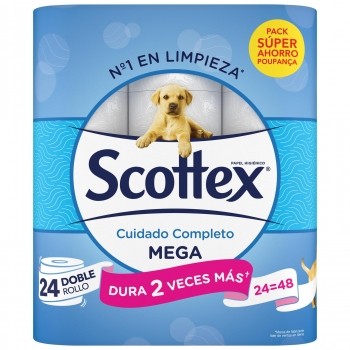 Papel higiénico Megarollo Scottex 24 rollos