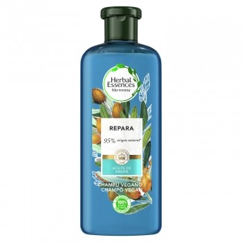 Champú reparación con aceite de argán bío:renew Herbal Essences 400 ml.